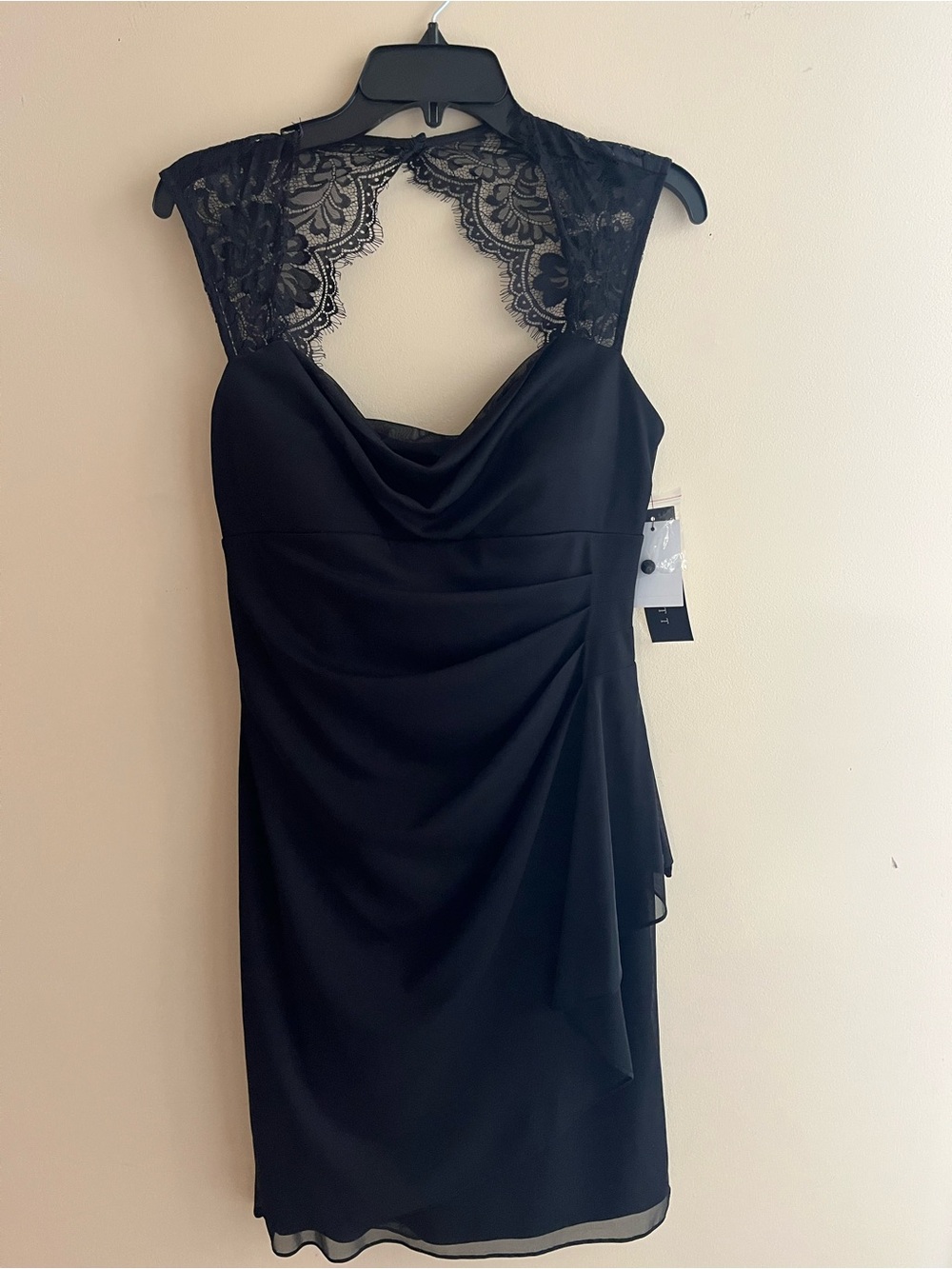 New With Tags! Black Cocktail Dress with Lace - Size 8